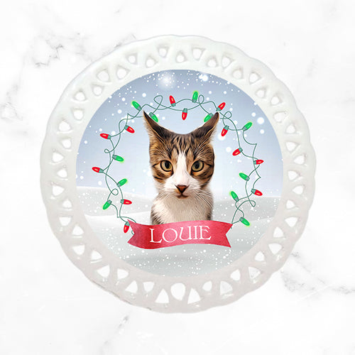 Personalized Christmas Ornament | Festive Lights
